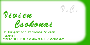 vivien csokonai business card